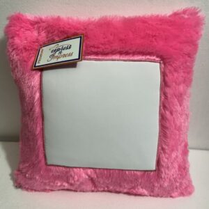 Premium Customizable Fur Cushions – Soft Square Pillow with White Center Panel (Multi-Color Options)